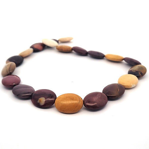 Mookait oval flach 15 x 20 mm  - 1