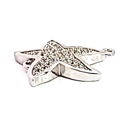 Seestern Silberelement rhodiniert mit Zirkonia  - 1