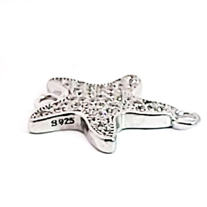 Seestern Silberelement rhodiniert mit Zirkonia  - 2