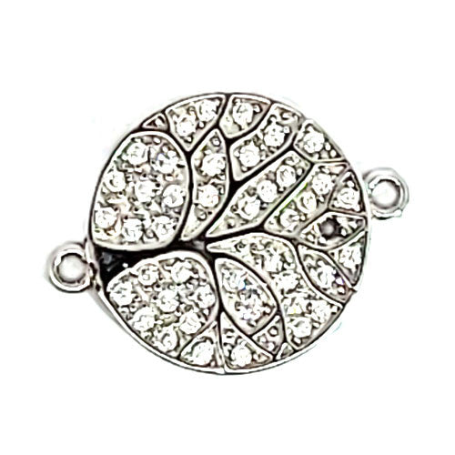 Baum des Lebens Silberelement rhodiniert mit Zirkonia  - 2