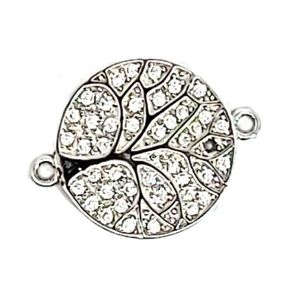 Baum des Lebens Silberelement rhodiniert mit Zirkonia  - 2