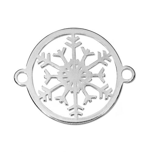 Schneeflocke Silberelement rhodiniert  - 1