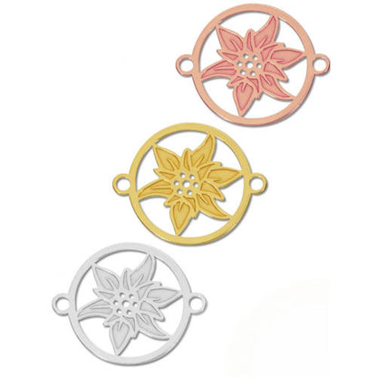 Edelweiss Silberelement rhodiniert klein  - 2