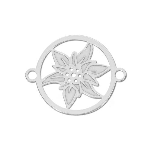 Edelweiss Silberelement rhodiniert klein  - 1