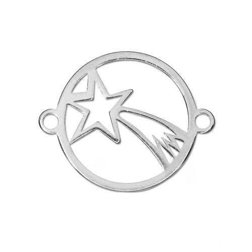 Weihnachtsstern Silberelement rhodiniert klein  - 1