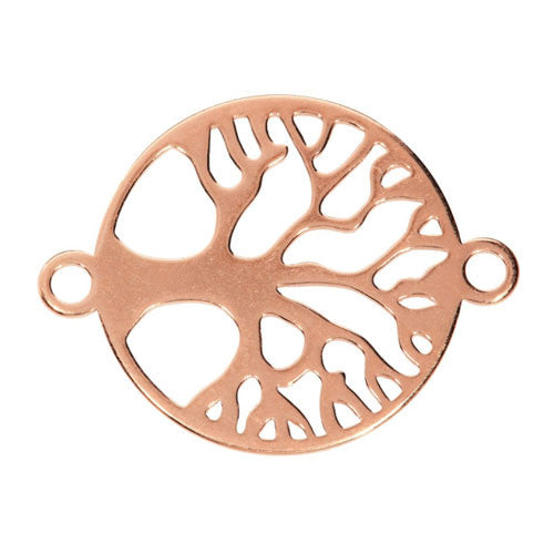 Baum des Lebens Silberelement rosé vergoldet  - 1
