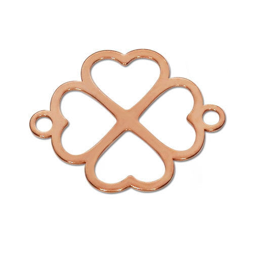 Kleeblatt Silberelement rosé vergoldet  - 1