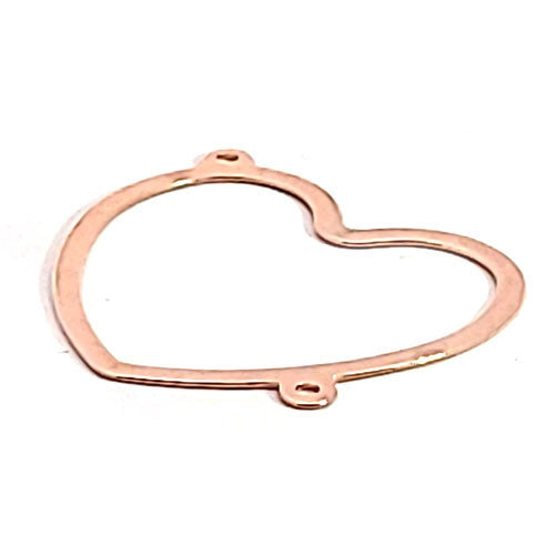 Herz Silberelement rosé vergoldet groß  - 1