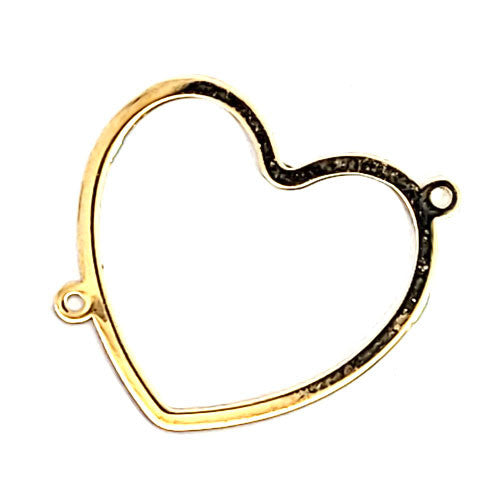 Herz Silberelement vergoldet groß  - 2