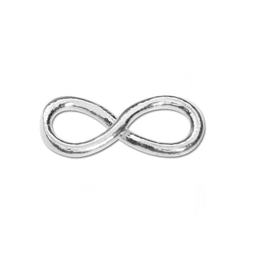 Unendlichkeit Silberelement rhodiniert  - 1