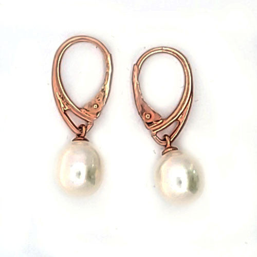 Ohrhänger Perle in silber rosé gold  - 2