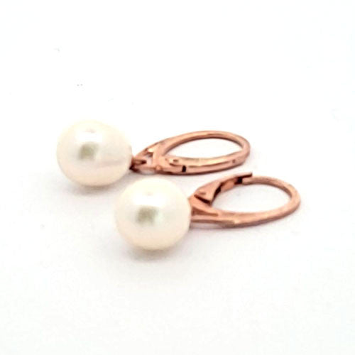 Ohrhänger Perle in silber rosé gold  - 1