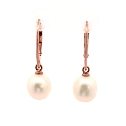 Ohrhänger Perle in silber rosé gold  - 3