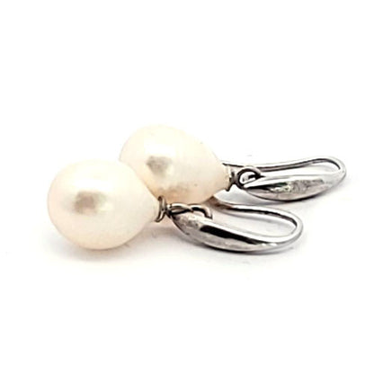 Ohrhänger Perle silber rhodiniert  - 1