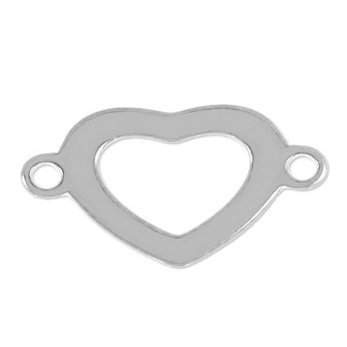 Herz Silberelement rhodiniert  - 1