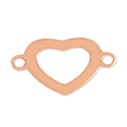 Herz Silberelement rosé vergoldet  - 1