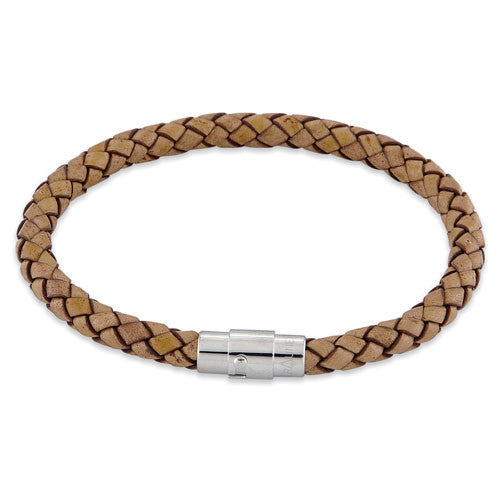 Leder Armband Juno Vintage Beige Steindesign - 1