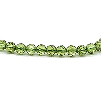 Peridot, Kugelstrang facettiert 4mm  - 2