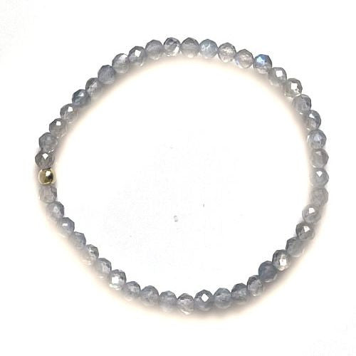 Labradorit Kugelarmband 4 mm facettiert  - 1