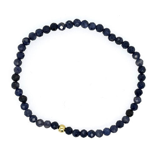 Saphir Kugelarmband 4 mm facettiert  - 1