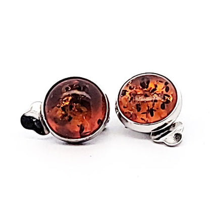 Bernstein Ohrclips silber  - 2