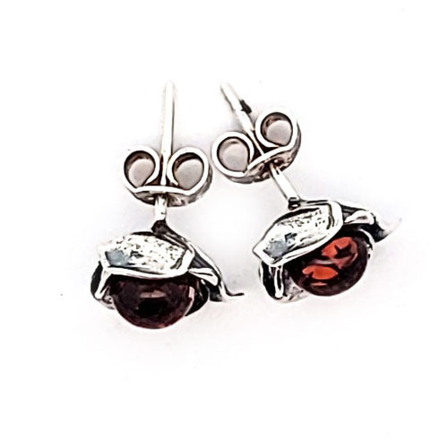 Bernstein Ohrstecker silber  - 2