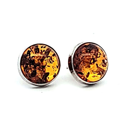 Bernstein Ohrstecker silber  - 1