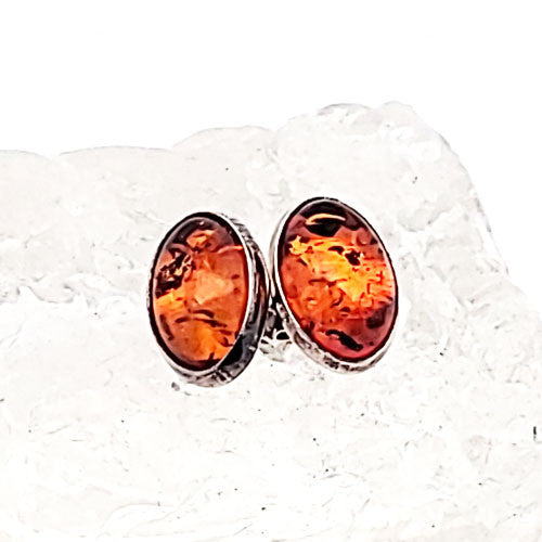 Bernstein Ohrstecker silber  - 3