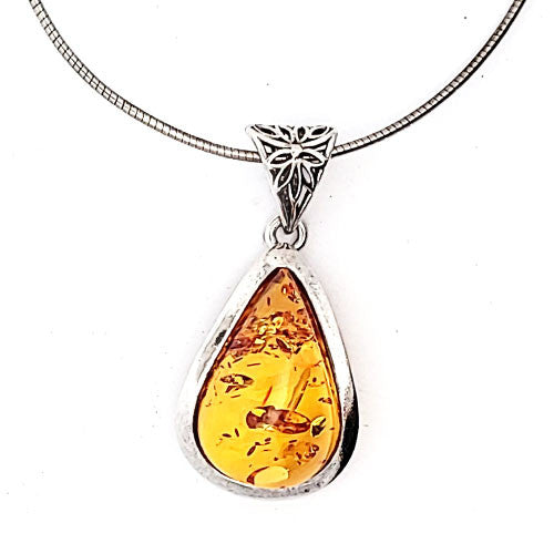 Bernstein Silberanhänger  - 3