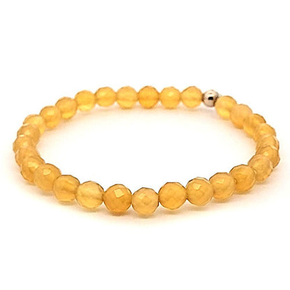 Achat gelb Kugel-Armband facettiert 6 mm  - 1