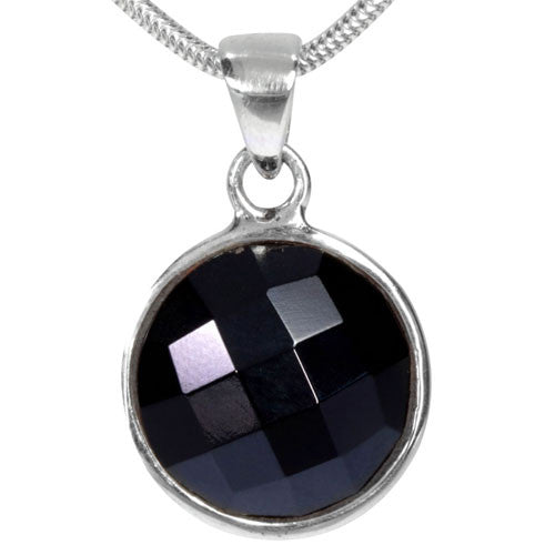 Spinell Edelsteinanhänger rund facettiert Steindesign - 1