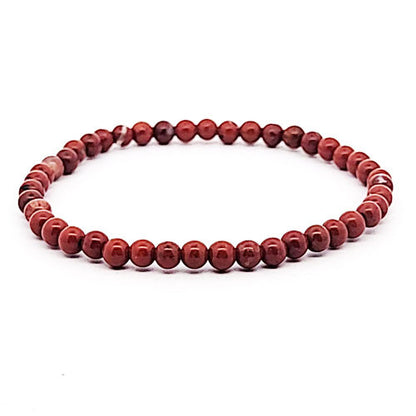 Roter Jaspis Kugel-Armband 4 mm  - 1