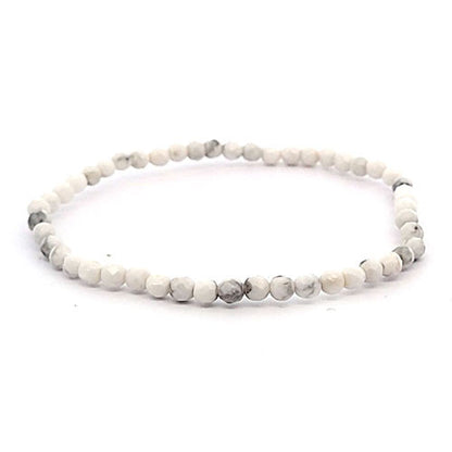 Howlith Kugel-Armband 4 mm facetiert  - 2