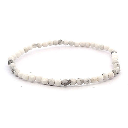 Howlith Kugel-Armband 4 mm  - 1