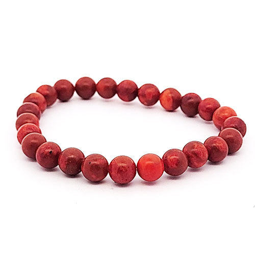 Schaumkoralle rot Armband 8 mm  - 1