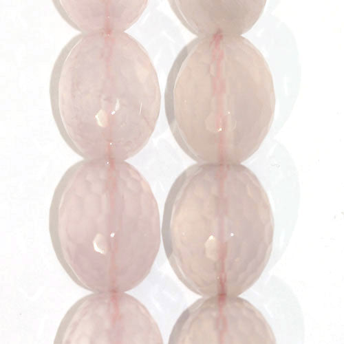 Rosenquarz, oval fac 16x 22mm  - 1