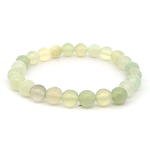 Prehnit Armband 8 mm facettiert  - 1