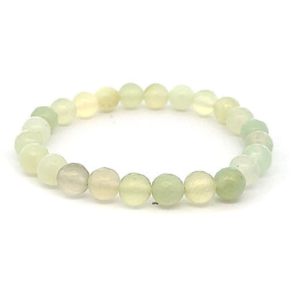 Prehnit Armband 8 mm facettiert  - 1