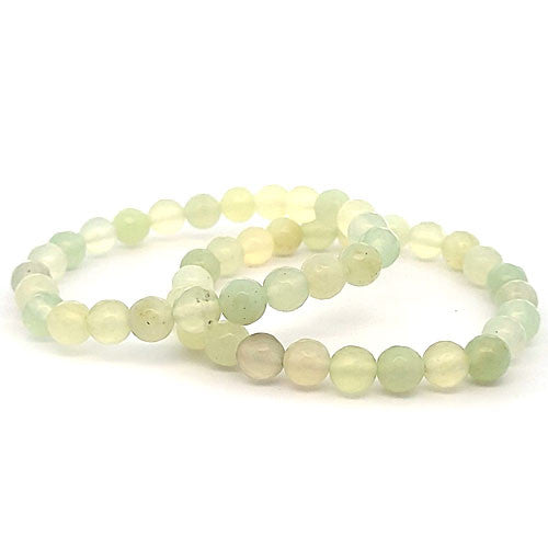 Prehnit Armband 8 mm facettiert  - 2