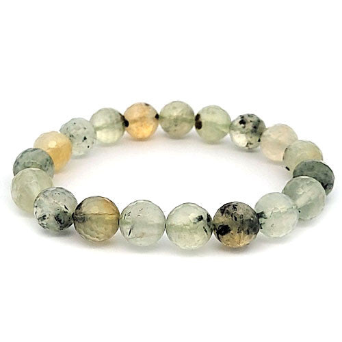 Prehnit Armband 10 mm facettiert  - 2