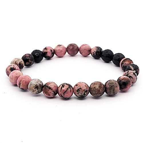 Rhodonit Armband 8 mm facettiert  - 1