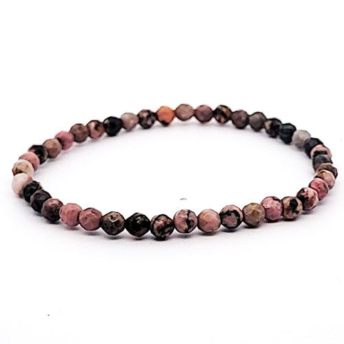 Rhodonit Armband 5mm facettiert Steindesign - 2