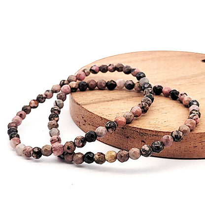 Rhodonit Armband 5mm facettiert Steindesign - 3