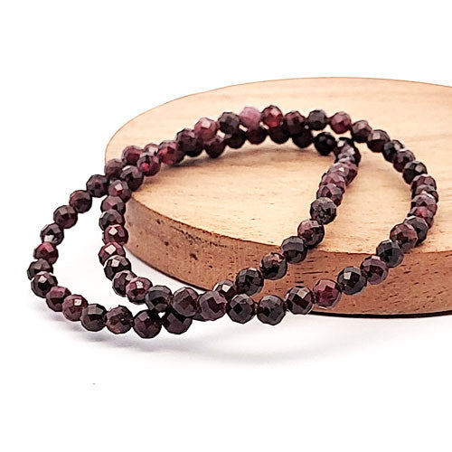 Granat Kugelarmband 5 mm facettiert  - 2