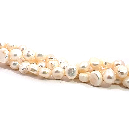 Perle weiß, Strang potato 8 - 10 mm  - 1