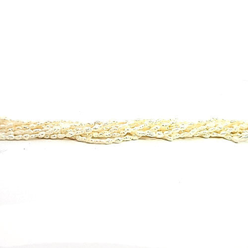 Perle weiß, Strang Rice mini 2,5 x 4 mm  - 1