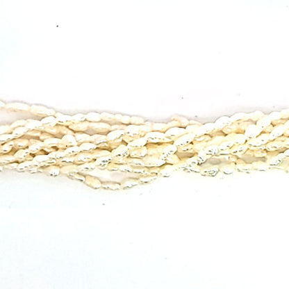 Perle weiß, Strang Rice mini 2,5 x 4 mm  - 2
