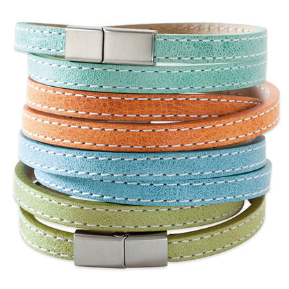 Leder Armband Scarlett orange  - 2