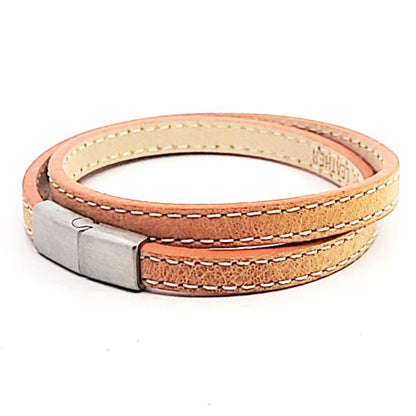 Leder Armband Scarlett orange  - 1