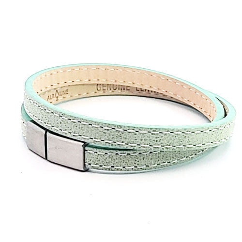 Leder Armband Scarlett türkis  - 2